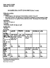 Giáo án Ngữ văn Lớp 6 - Bài kiểm tra Ngữ văn 90 phút (Lần 5 ở nhà) - Năm học 2018-2019
